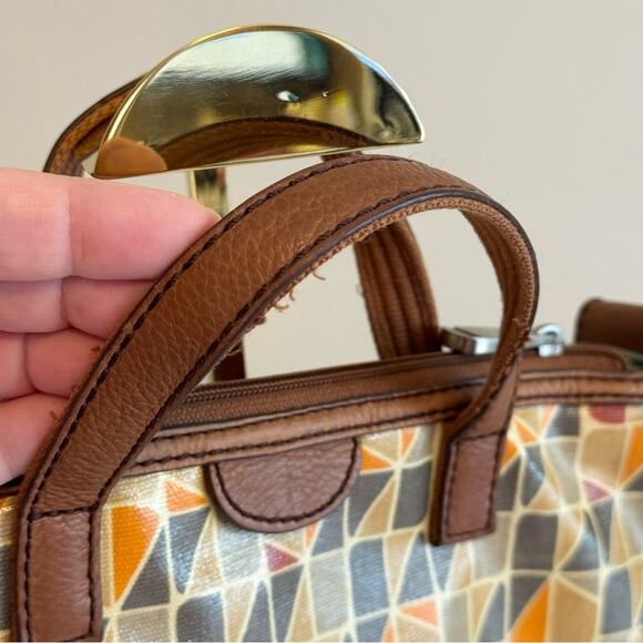 Fossil Key Per Womens Multicolor Leather Adjustable Strap Shoulder Crossbody Bag - Picture 5 of 12